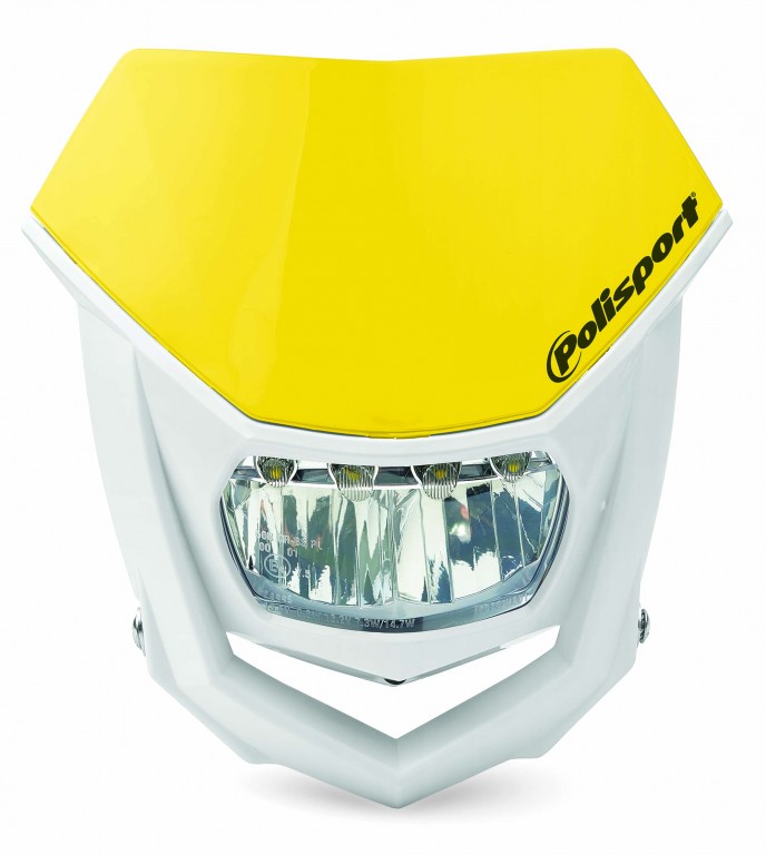 Maska se světlem POLISPORT 8667100003 HALO LED žlutá RM 01