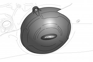Engine protective covers PUIG černý zahrnuje pravý, levý kryt a kryt alternátoru