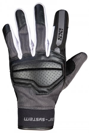 Klasické dámské rukavice iXS EVO-AIR černo-tmavě šedo-bílá DL