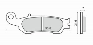 Brzdové destičky RMS organické