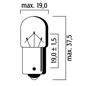 Žárovka RMS FLOSSER oranžová BAU15S T16 12V-10W