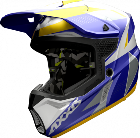 Motokrosová helma AXXIS WOLF bandit c3 matt yellow XL pro SUZUKI SV 650 (S)
