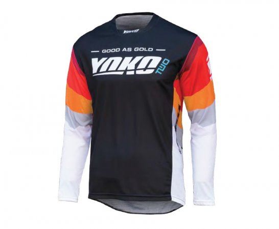 Motokrosový dres YOKO TWO černo/bílo/červené L pro SUZUKI RM 250