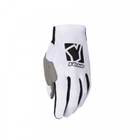 Motokrosové rukavice YOKO SCRAMBLE bílá / černá XS (6) pro ATV YAMAHA YFM 350 FX Wolverine