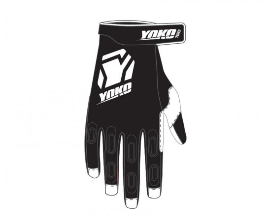 Motokrosové rukavice YOKO TWO černá/bílá XL (10) pro SUZUKI RM-Z 250 (2004-2024)