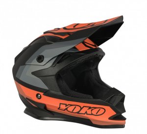 Motokrosová helma YOKO SCRAMBLE matně černý / oranžový S