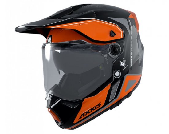 Enduro helma AXXIS WOLF DS roadrunner B4 matná fluo oranžová S pro SUZUKI SV 650 (S)