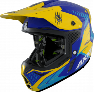 Motokrosová helma AXXIS WOLF ABS star track c17 matná modrá S